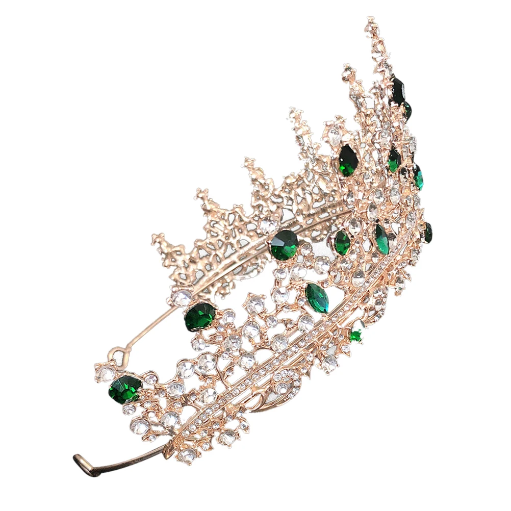 

Rhinestone Crown Women Wedding Hair Accessories Crystal Glass Diamond Comfortable Special Occasion Banquet Stylish