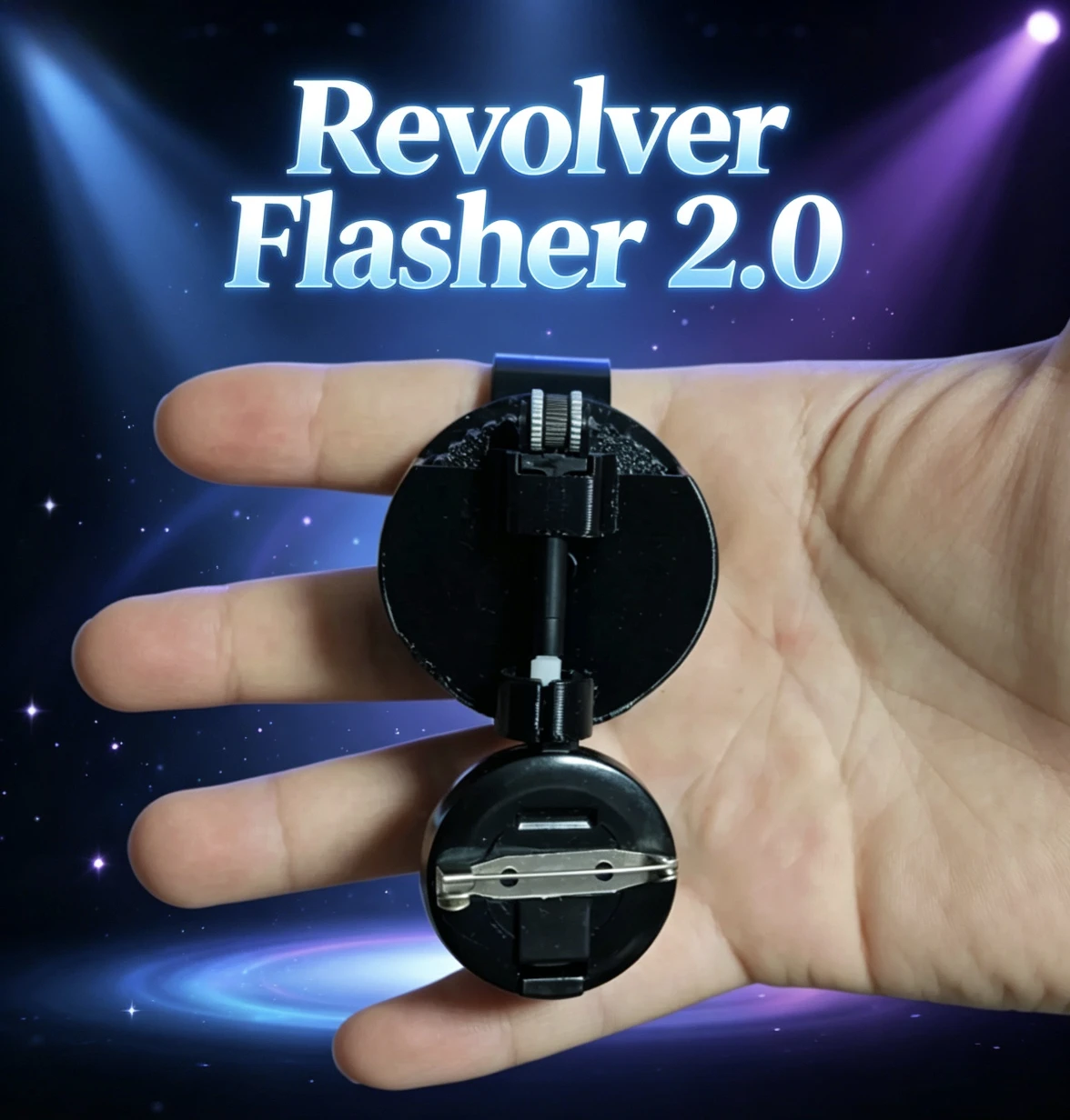 Magic Accessories Revolver Flasher 2.0 Stage Magic Tricks Magician Professional Illusion Props Fire Magia Tool Flash Flames
