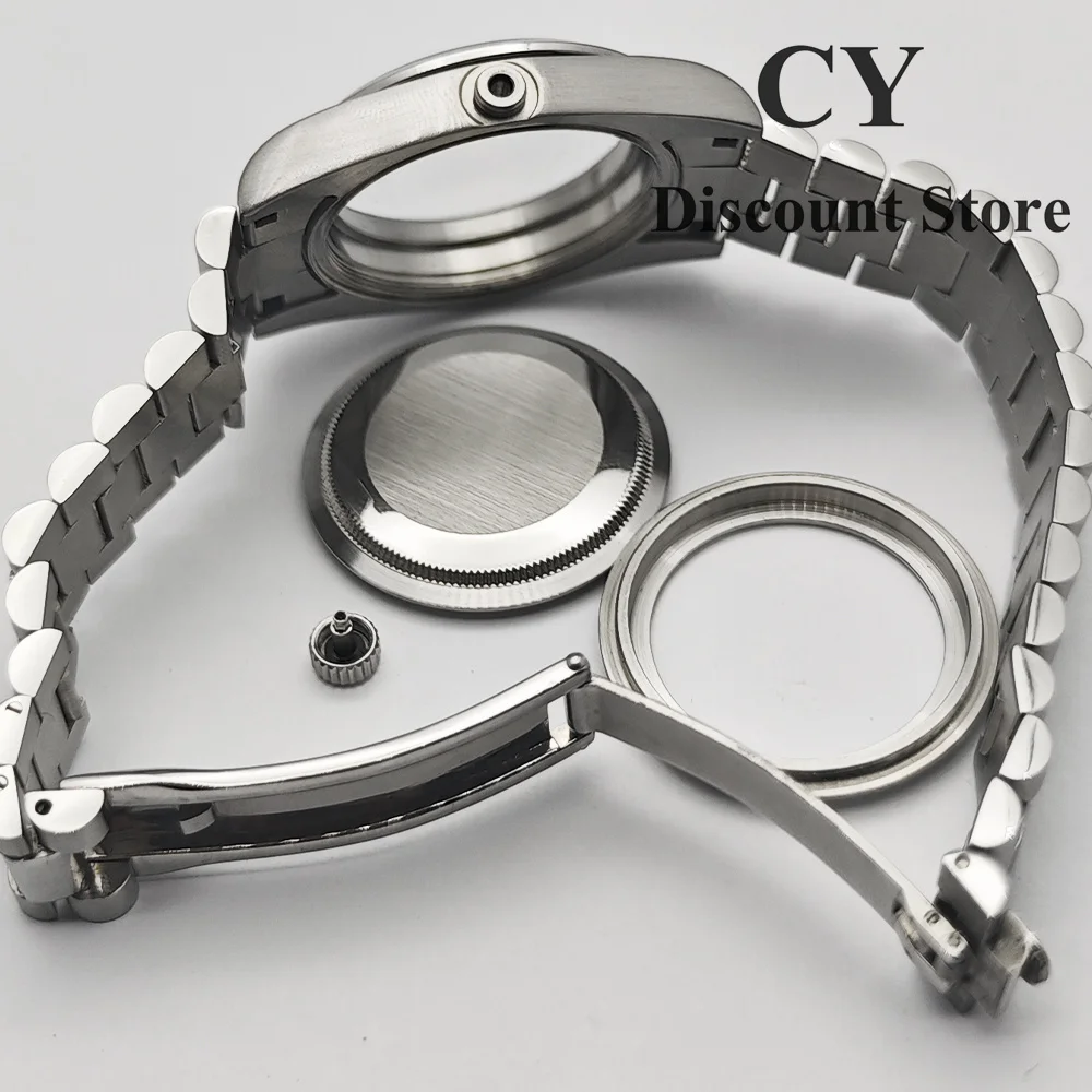 RICHUS NH35 حافظة 36 مللي متر/39 مللي متر فضية حافظة ساعة من الفولاذ المقاوم للصدأ تناسب NH35 NH36 ETA2824 2836 Miyota82-DG ساعة يد تعمل بالحركة اكسسوارات #6