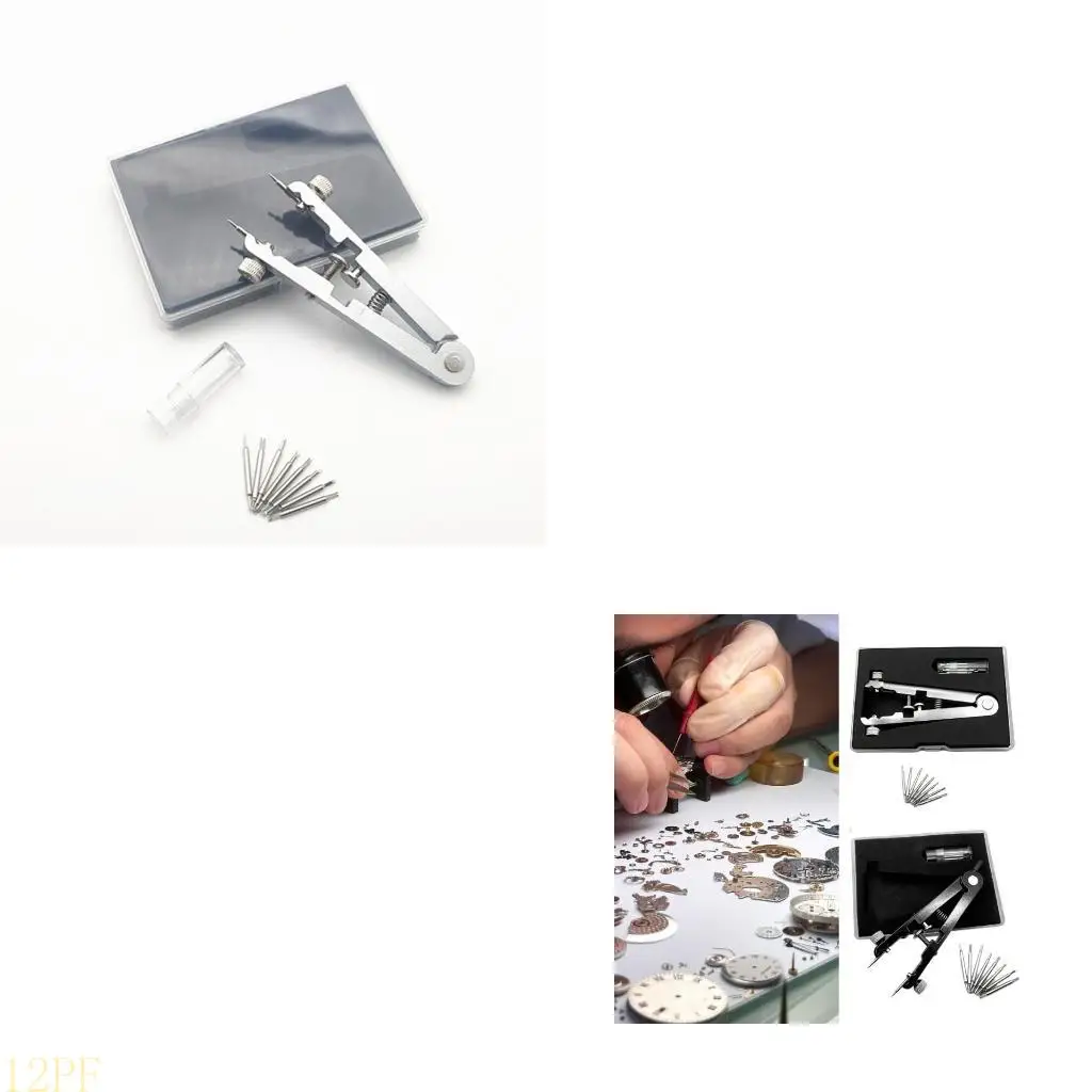 12PF Aluminum Alloy Watch Band Spring Bar Tool Secure Grip Handle Universal Watch Band Remover For Watch Repair Tasks