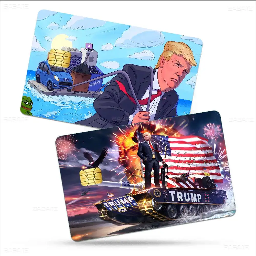 2025 Donald T-Trump Anmie Sticker Film Skin Cover for Credit Card Debit Bank Card Front view 5