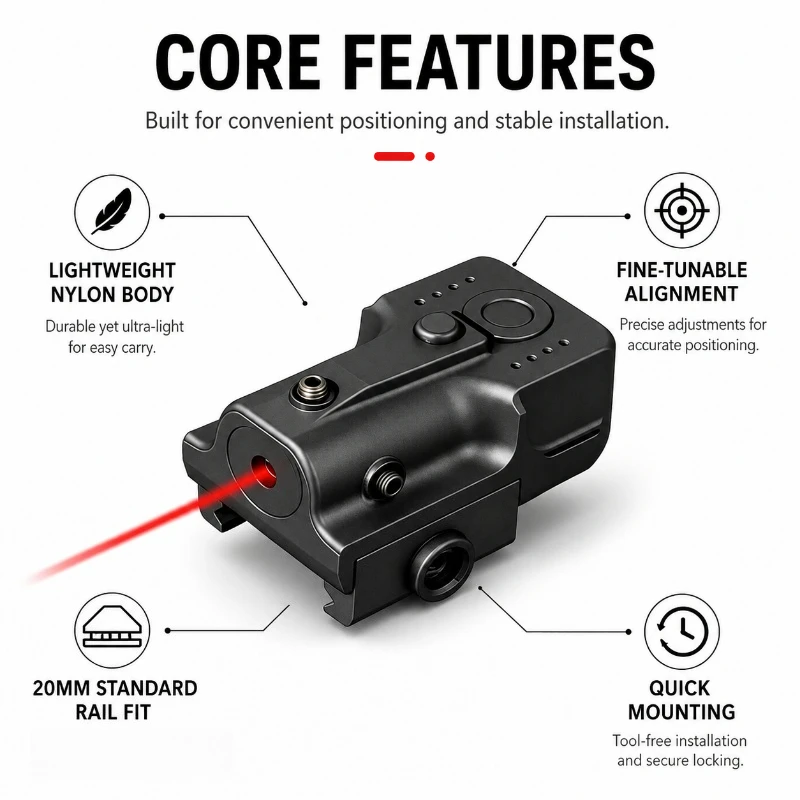 LG02 Black Nylon Positioning Hardware Adjustable Mounting Design For 20mm Standard Model Rail