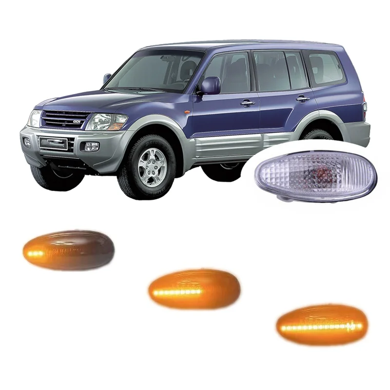 for Mitsubishi Pajero Montero V64 V65 V68 V74 V75 V78 Sport K94 K96 98 - 09 Dynamic LED Indicator Side Marker Signal Light Lamp