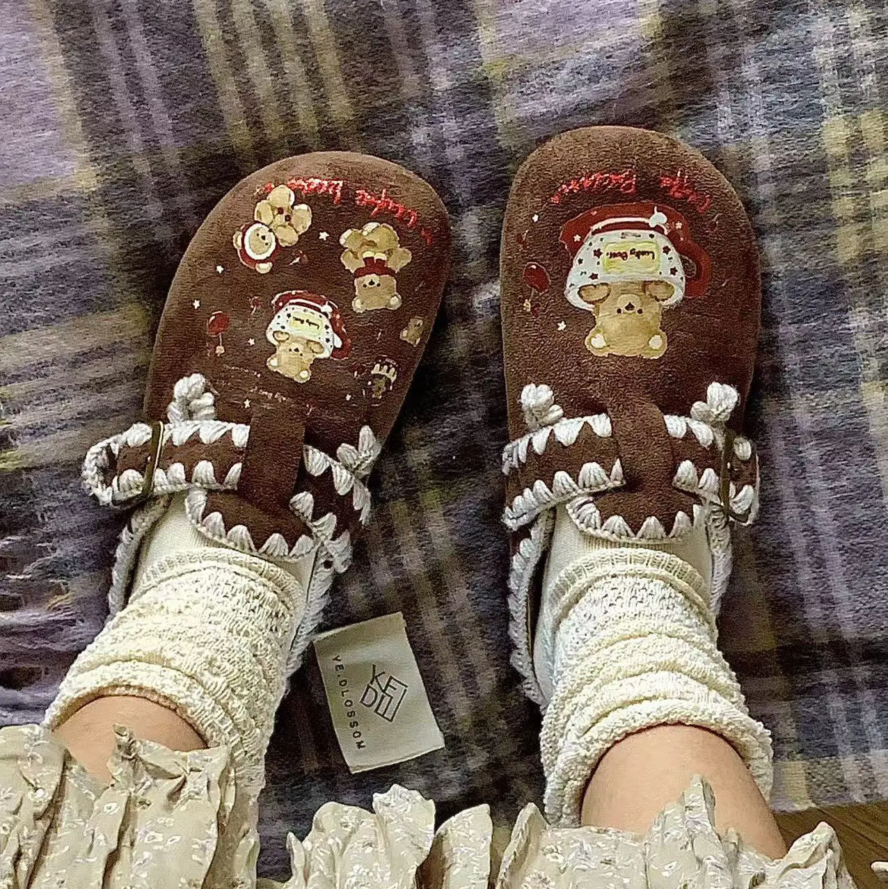 

Милые женские туфли-слипоны «Кофейный Медвежонок» 2025: Новинка весенне-осеннего сезона, повседневные туфли на толстой подошве с увеличением роста, универсальные.