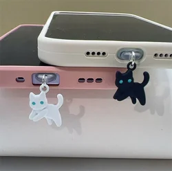 Couple Cartoon Phone Dust Plug Lovely Cat Charge Port Plug For iPhone Type C Dust Cap Pendant For Airpods Stopper Accessories