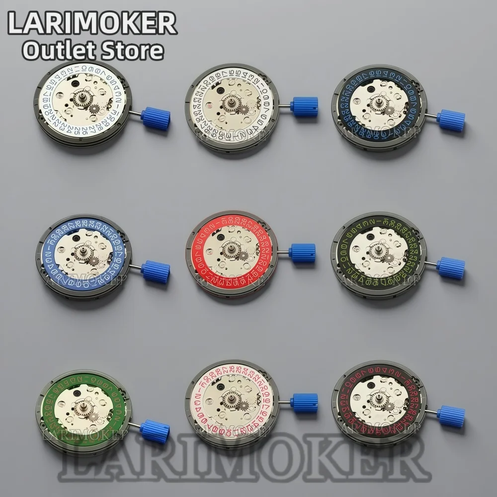 LARIMOKER Original NH34 Automatic Mechanical Movement 24 Hour True GMT Hand 3 O'clock Date Function Date Disc High Precision