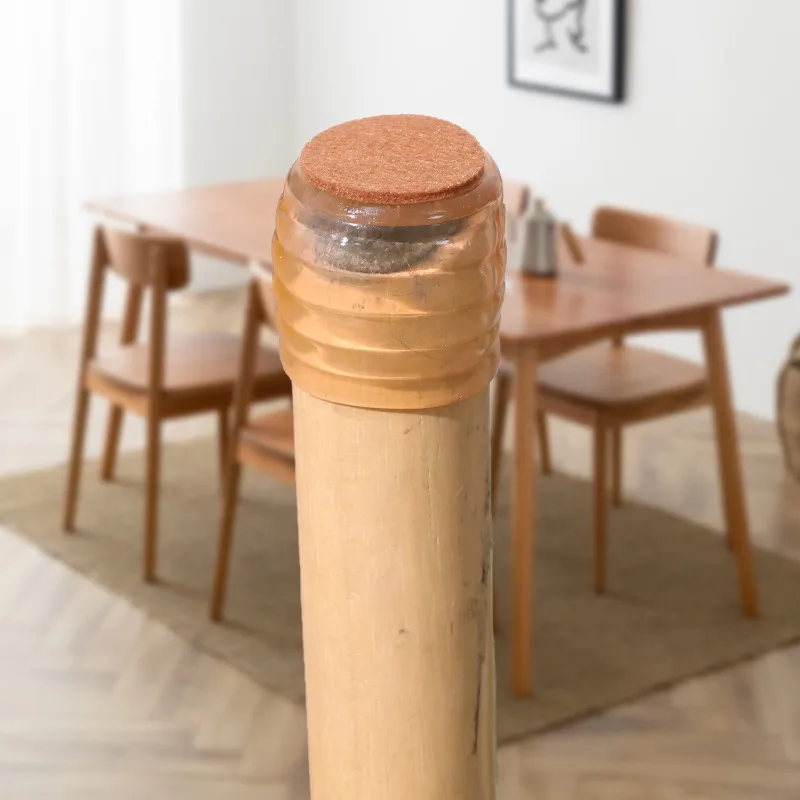 투명 의자 다리 커버 바닥 보호대 가구 패드 미끄럼 방지 테이블 의자 다리 발 캡 매트 가구 다리 장식 커버