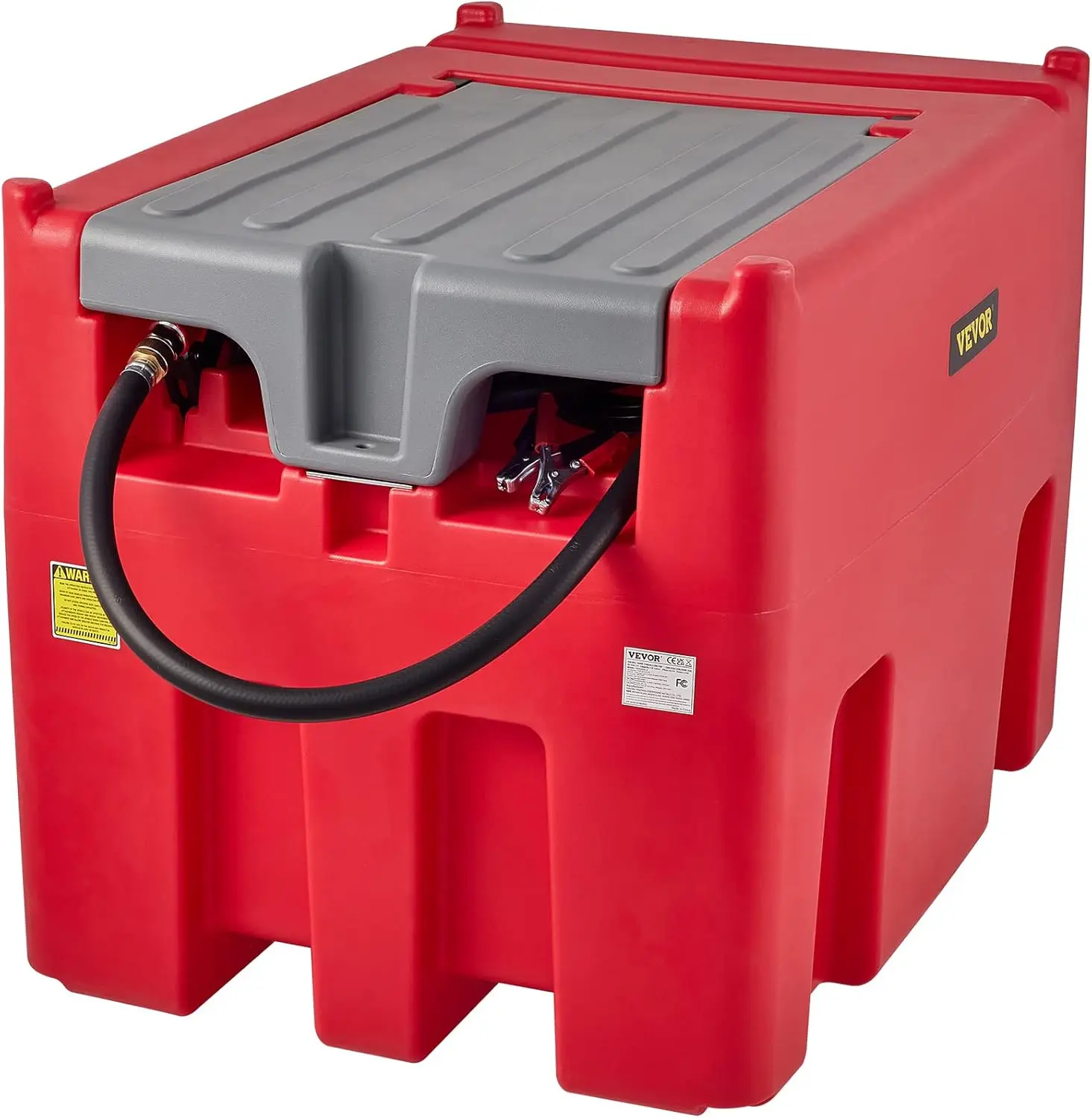 

Portable Diesel Tank,116 Gallon Capacity & 10 GPM Flow Rate, Diesel Fuel Tank with 12V Electric Transfer Pump,13.1ft Rubber Hose