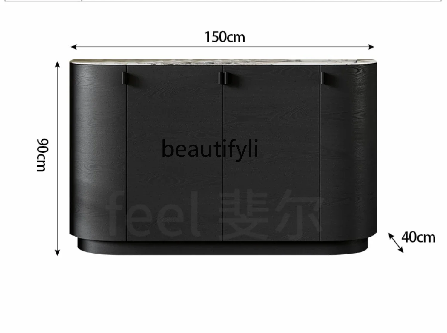 

French Style Entrance Cabinet Stone Plate Sideboard Cabinet Living Room Entrance Partition Curio Cabinet Household