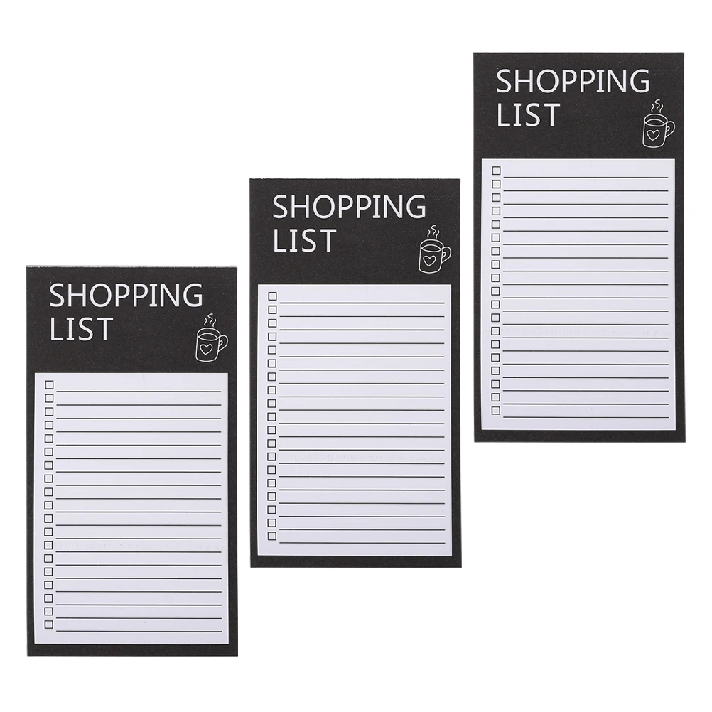 3 كتب مفكرة مغناطيسية للثلاجة، مغناطيس كامل للظهر، قائمة بقالة، دفاتر ملاحظات مغناطيسية للثلاجة