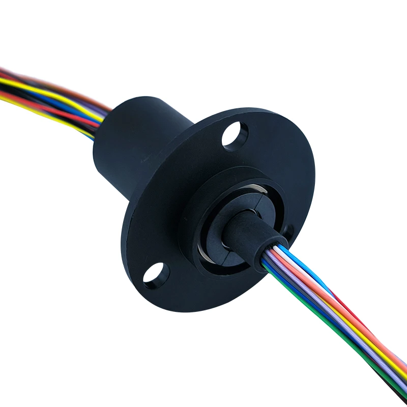 24C 2A Rotary Slip Ring 22mm OD Miniature Cap Conductive Ring 250RPM Electrical Rotating Connector for Pan Tilt Robotics