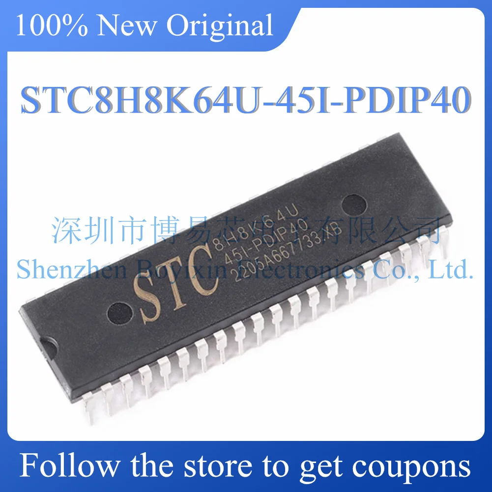 Nouveau produit STC8H8K64U-45I-PDIP40.Original. DIP-40