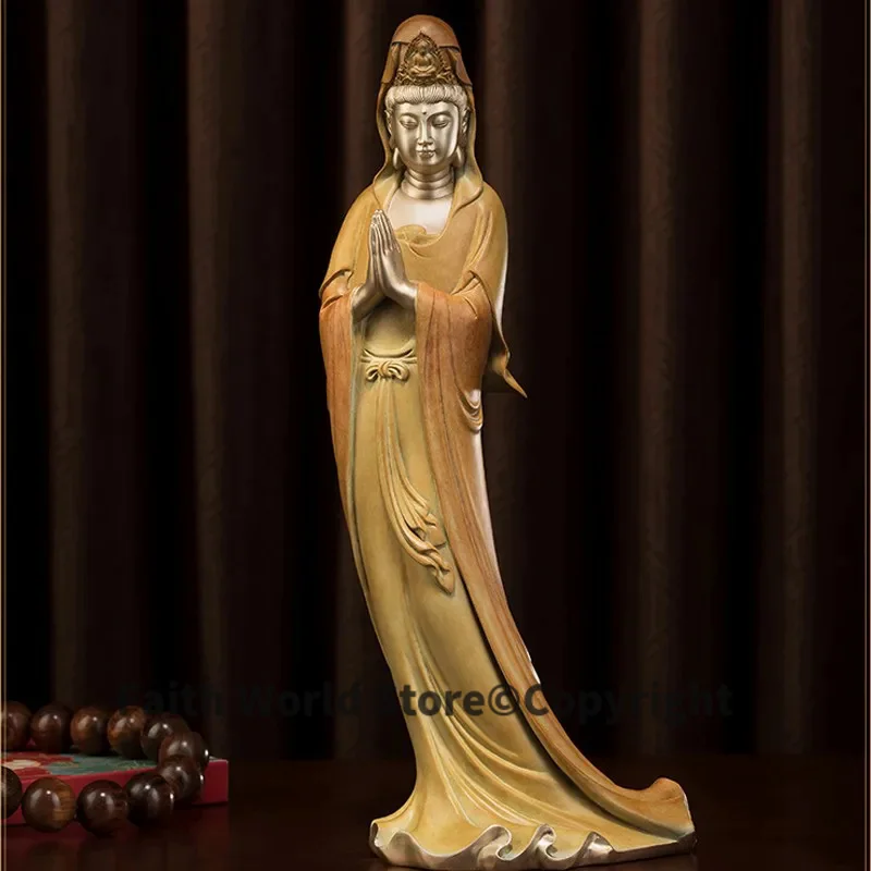 2025 HOME SHOP Goddess Efficacious protection Auspicious High grade COPPER ZI ZAI GUANYIN buddha decoration Safety Healthy bless