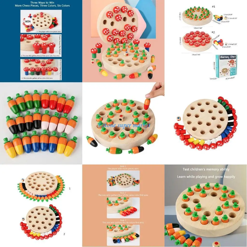 090B Find The Right Color for Toddlers Boys & Girls Basic Color Cognition Learning Toy Thinking Training Mushroom Theme