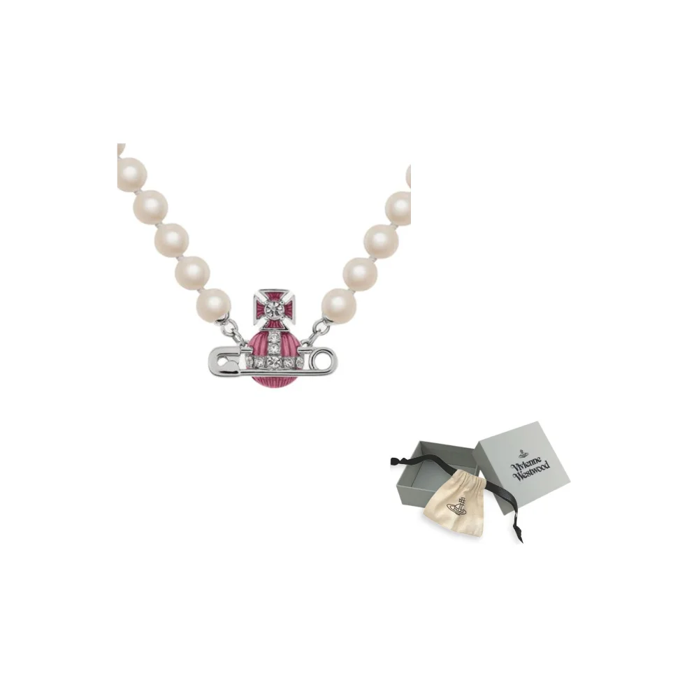

Vivienne Westwood Kitty Pearl orb necklace 63010110-02P638