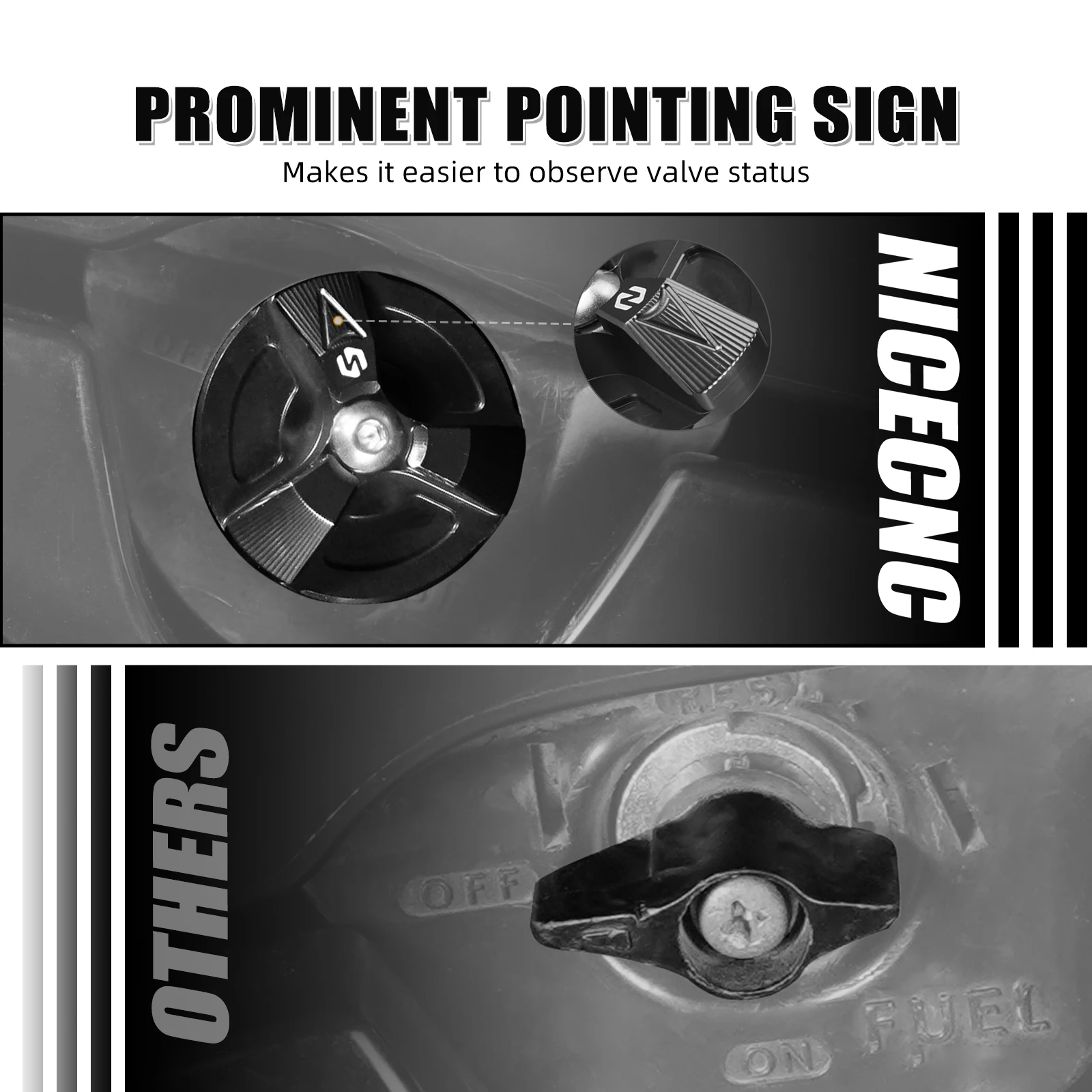 NICECNC TRX450R UTV Fuel Petcock Turn Lever Knob Screw Aluminum Part For Honda TRX450R TRX 450R TRX450ER TRX 450R #16963-HP1-000