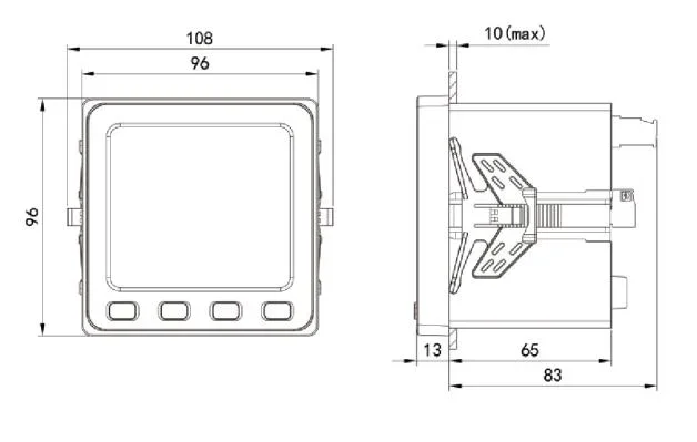 Medidor de energia multifuncional trifásico 3p4w Display LCD digital RS485 Modbus-RTU