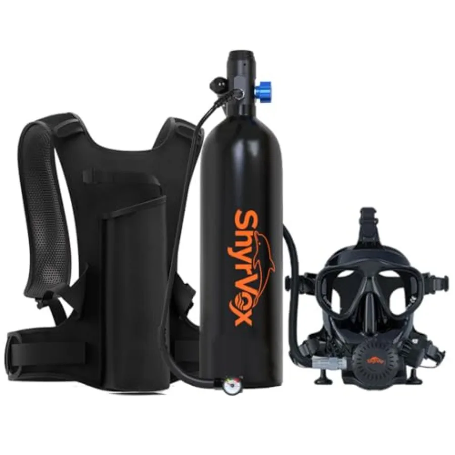 

Scuba Tank Lung Tank Diving Tank, 1.9L 3000PSI aluminum silver for underwater exploration, freediving, emergency diving: lightw