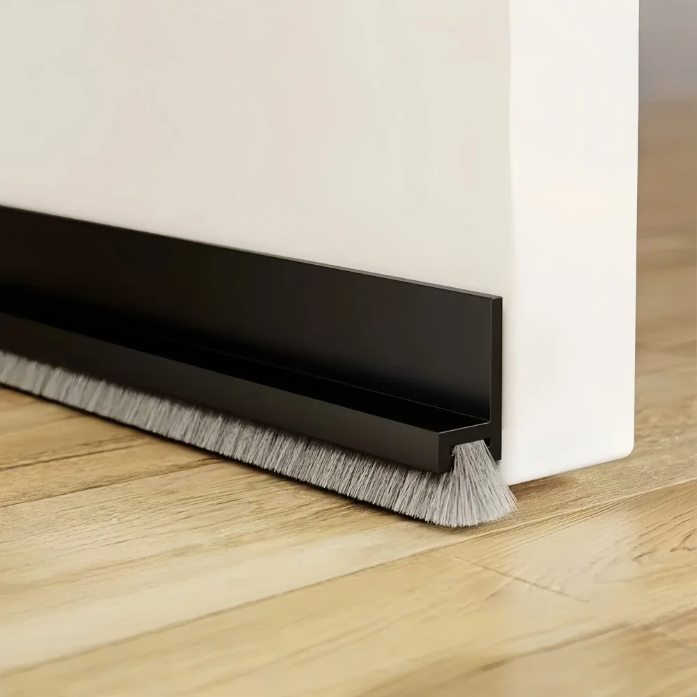 1 pièce de bande d'étanchéité pour portes, 1m x 3cm, avec brosses, pour portes extérieures et intéri