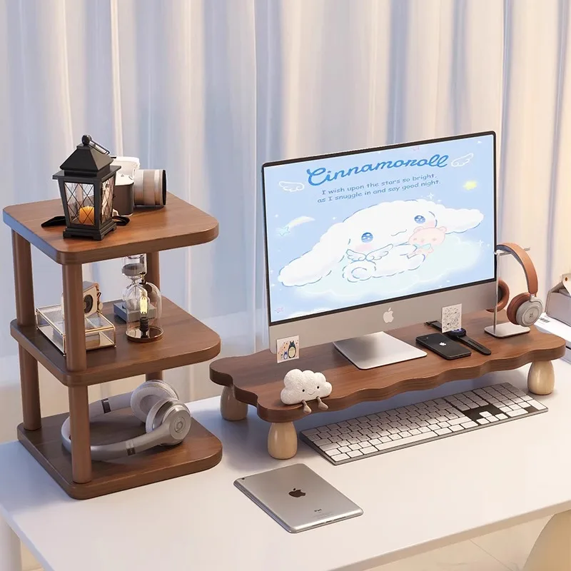 Adjustable Monitor Riser Desktop Computer Stand for Office Workstation Laptop Holder Screen Rack Work Use