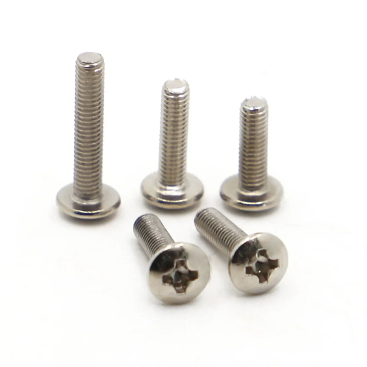 

20pcs M3 M4 M5 Nickel Plated Steel Cross Phillips Recessed Truss Head Machine Screw Bolts M3-5