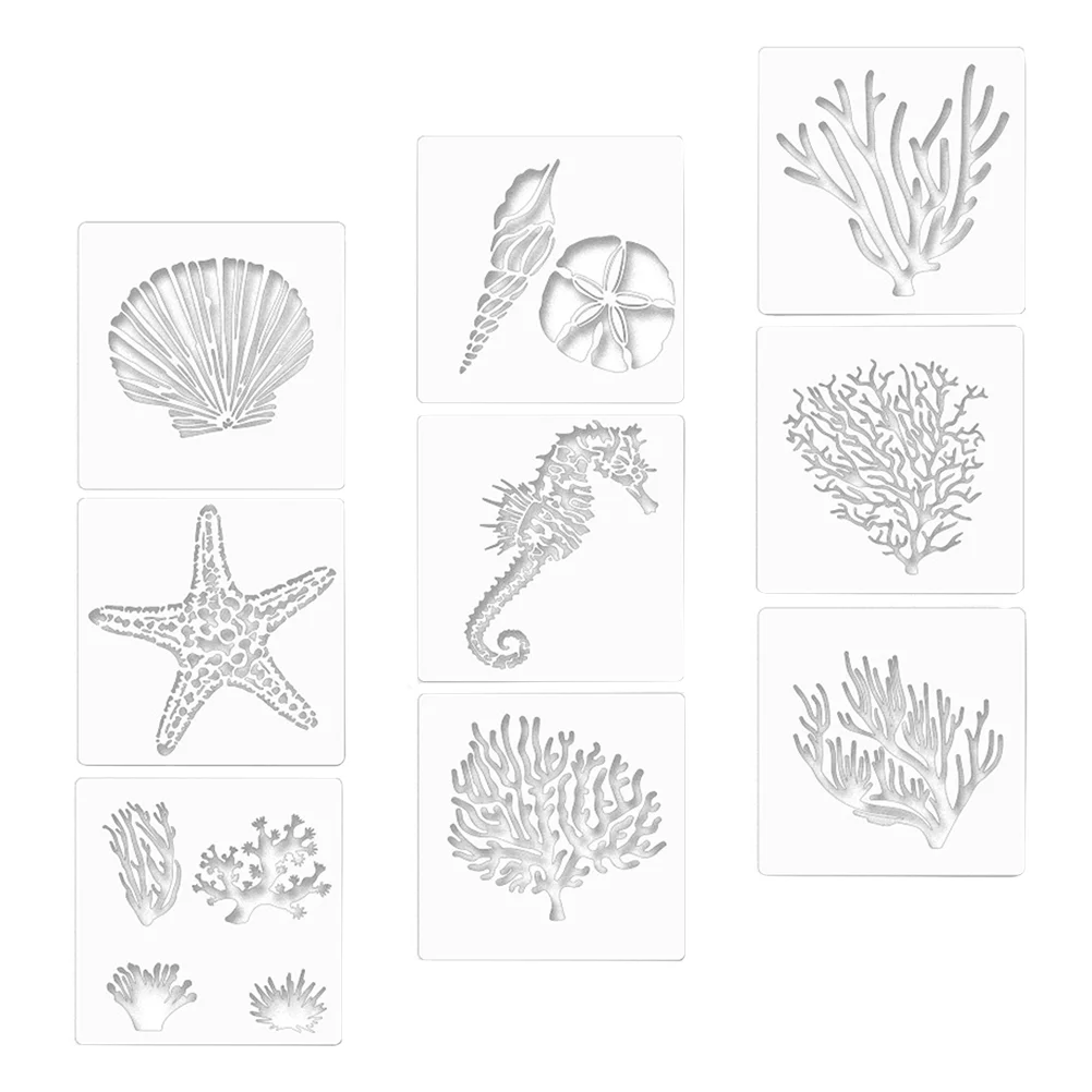 

Spray Pattern Decor Scrapbook Stencils Hollow Painting Crafts The Pet Sea Ocean Child Template