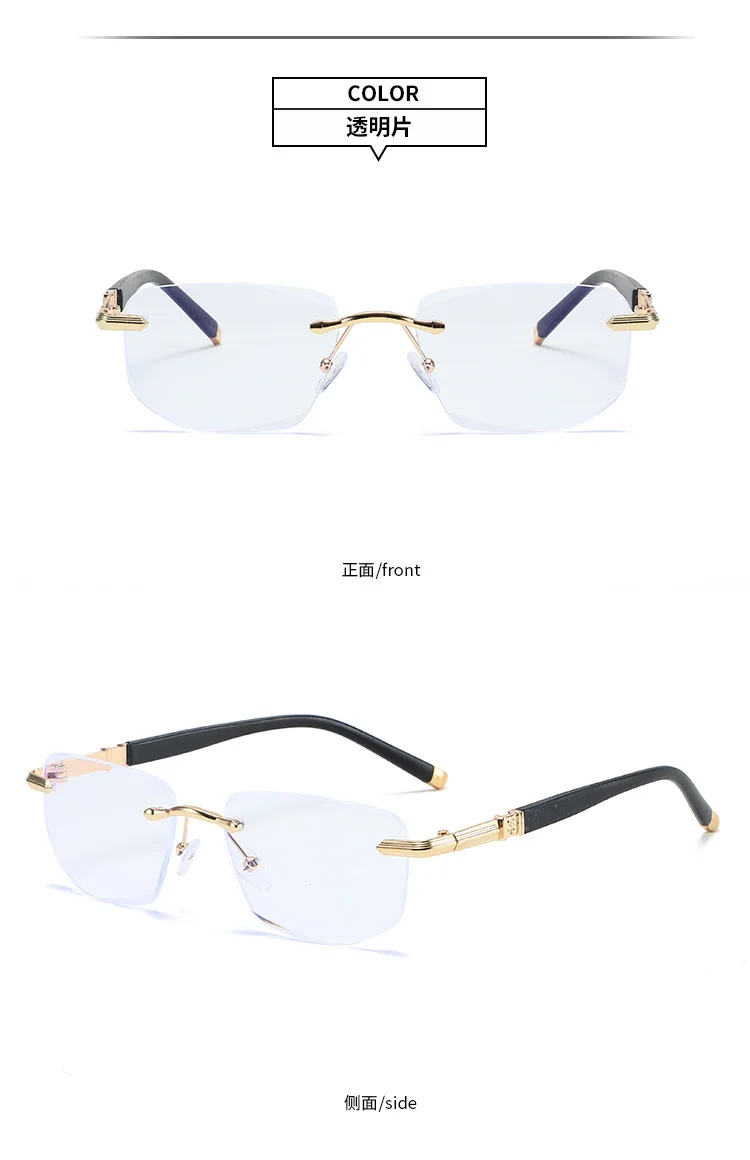 Quadratische Lesebrille Männer Frauen Anti Blau Licht Metall Rahmen Sonnenbrille Gläser Antifatigue Rechteck Computer Brillen +1,5 +2,0 – Detail 11