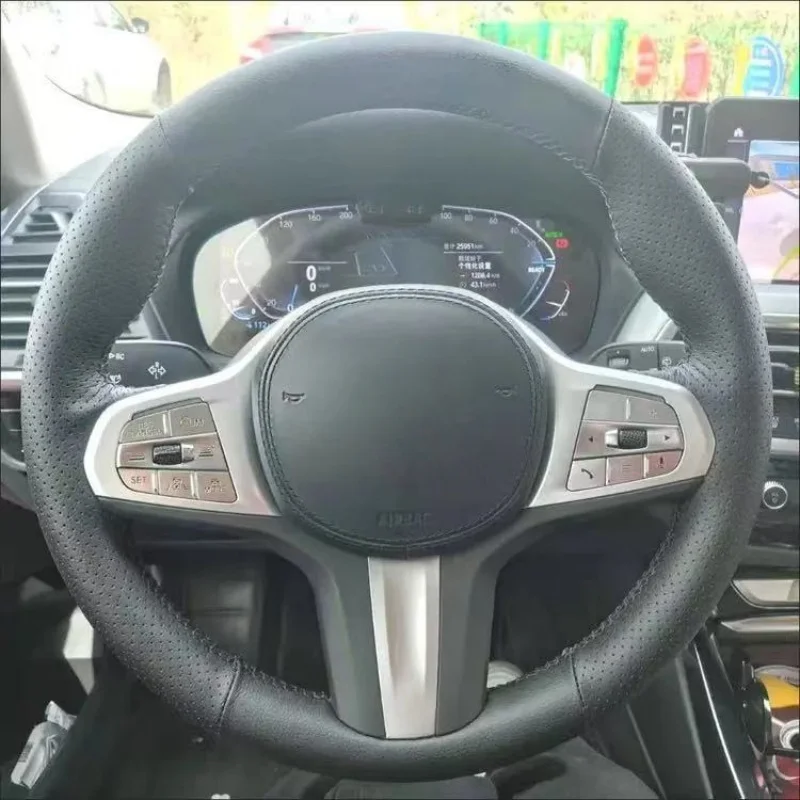 

Car Steering Wheel Cover For BMW G30 530i 525i 530d M550i G02 X4 F90 M5 G01 Customized Genuine Leather Dly Steering Wheel Braid