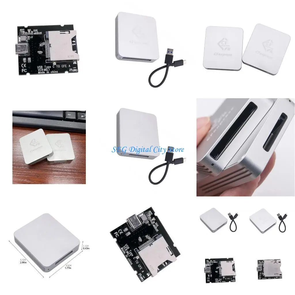 

U75B Card Reader Usb3.1 10Gbps Phone Computer Card Reader For Camera Cfexpress CFE-B / CFE-A Memory Card Reader