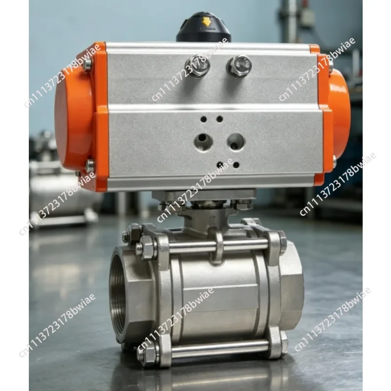 Q611F Stainless Steel Pneumatic Thread Ball Valve Low Temperature Cut-off Valve Pneumatic Three-piece