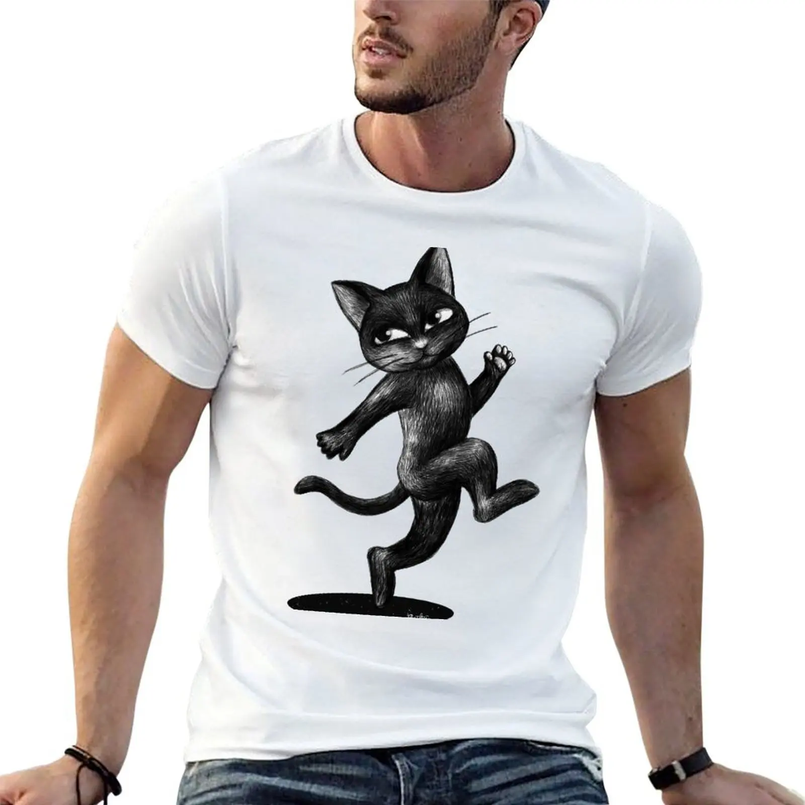 

Run happily T-Shirt man t shirts for men t shirts for man pack white anime t shirts oversize T-shirt