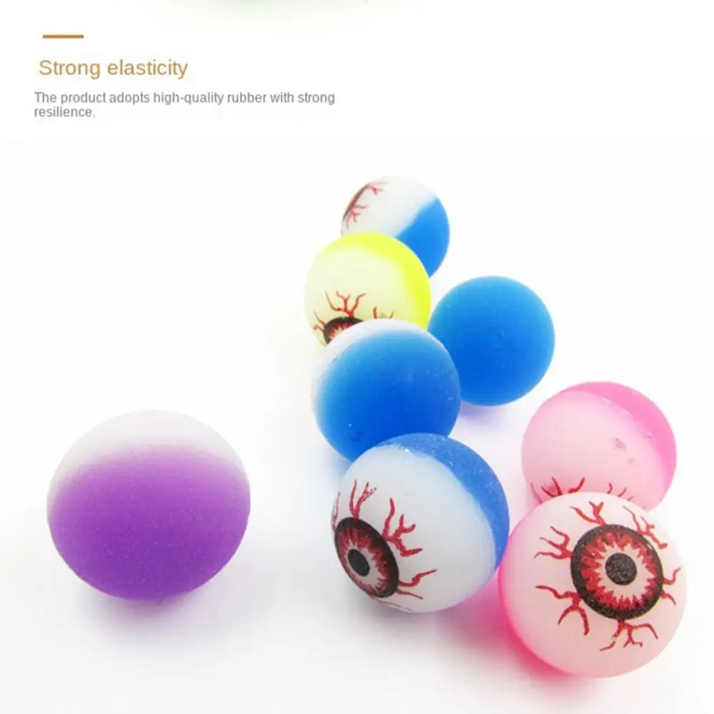 Glowing Doll Bouncy Eyeball Multicolour Eye Ball Bouncy Ball Horror Demon Eye Children Toy Halloween Terror Prop Cosplay Prop