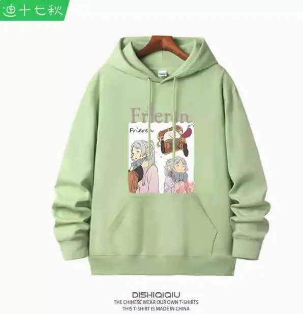 Аниме Frieren: Beyond Journey's End Frieren Толстовка с капюшоном Косплей Осень Зима Мужчины Женщины Пальто Свободная куртка Топы аниме