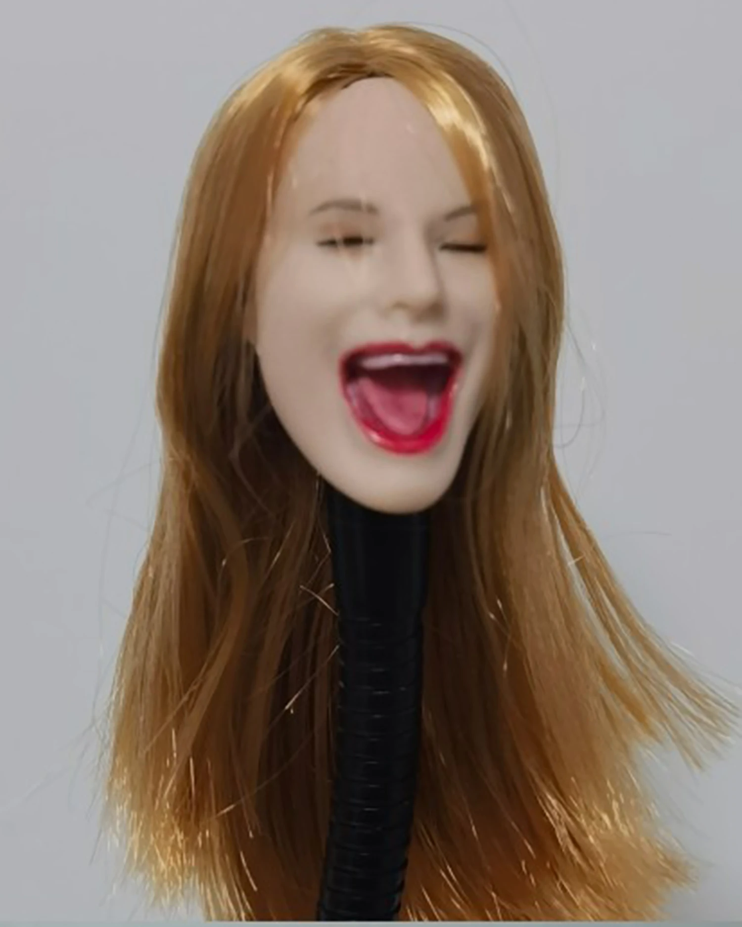 

1/6 Scale Customized Close Eyes Singer Girl Head Carved Model Fit for 12'' TBLeague JIAOU Action Figure Body