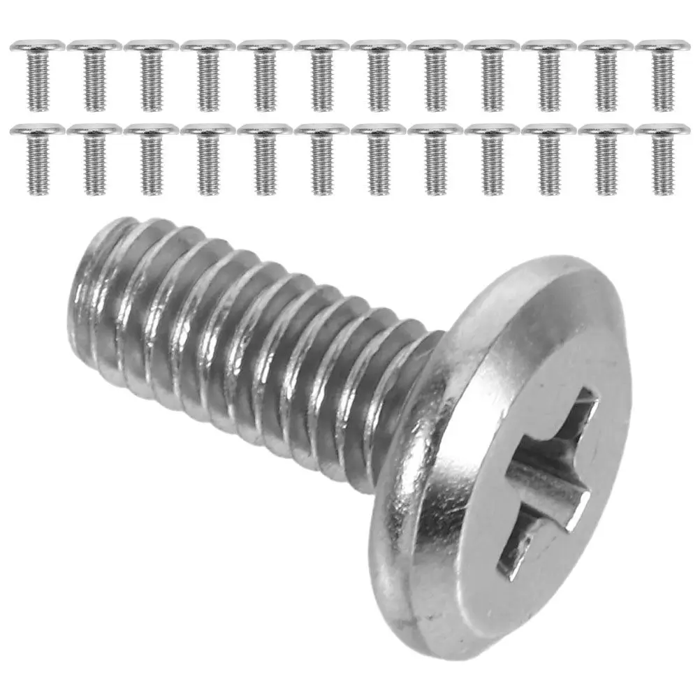 100Pcs Screws Nickel Plated Flat Head Beveled Edge Small Furniture Screws Carbon Steel for Wardrobe Cabinet Bed Frame