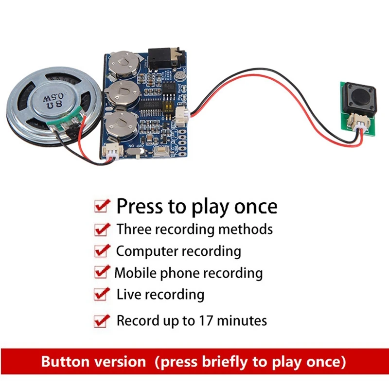 

Chip Programmable Music Module 17 Minutes Sound Voice Audio For Greeting Card Self-Made Gift