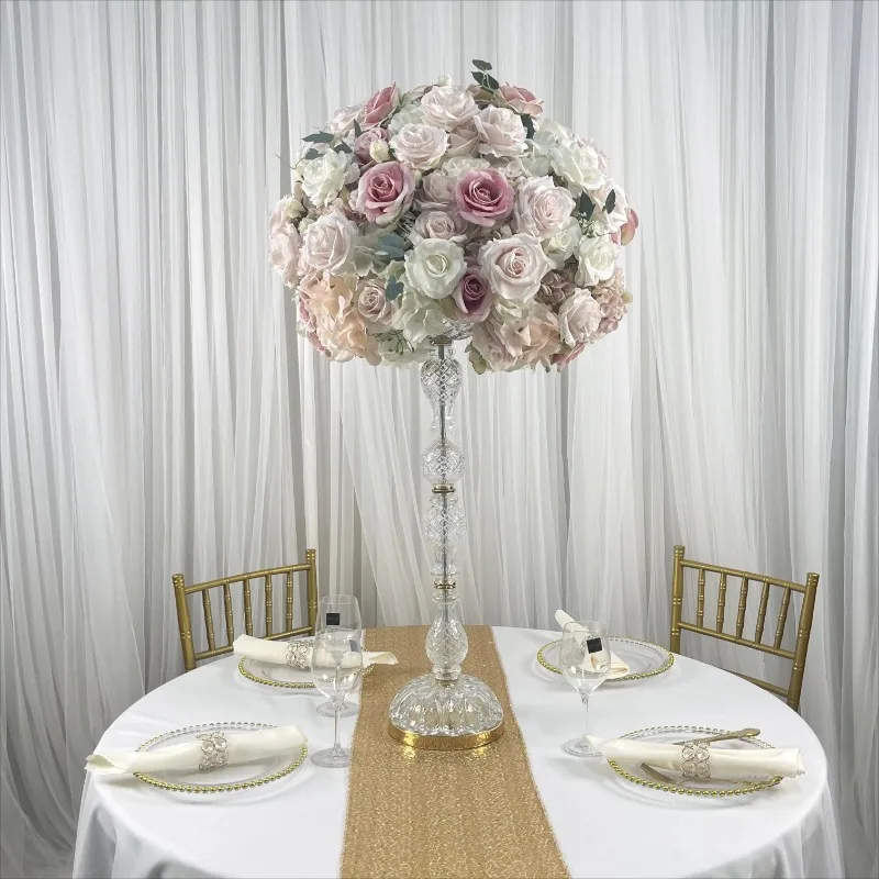 Smooth wedding decoration supplier table ornament high quality transparent transparent acrylic flower stand