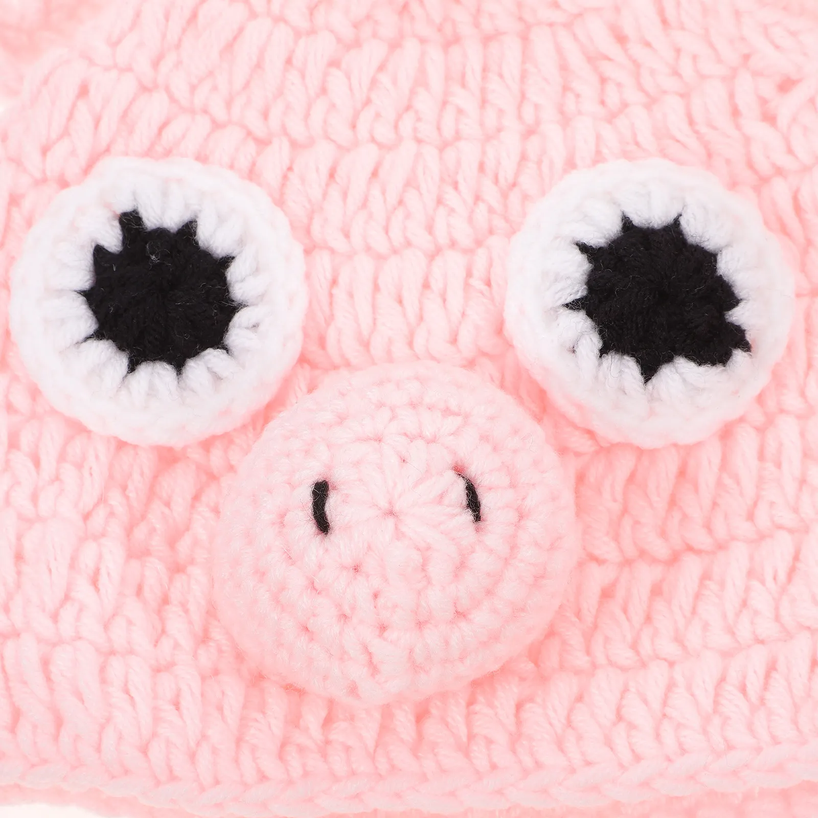 1 Conjunto de Disfraz de Cerdito de Lana Tejida para Bebé Recién Nacido, Atuendo para Fotografía, Accesorios para Fotos de Bebés, Traje para Sesión de Fotos de Bebés, Fiesta de Cumpleaños