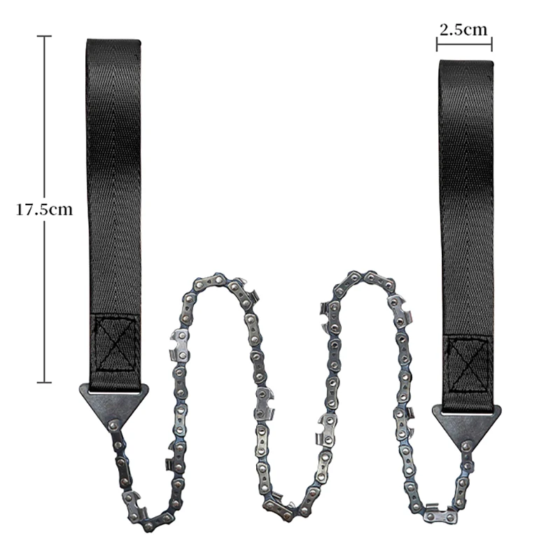 منشار سلكي محمول مرسوم يدويًا مكون من 11 أسنان مثالي لتسلق الجبال الميدانية وسلسلة منشار متعددة الوظائف لإنقاذ الحياة