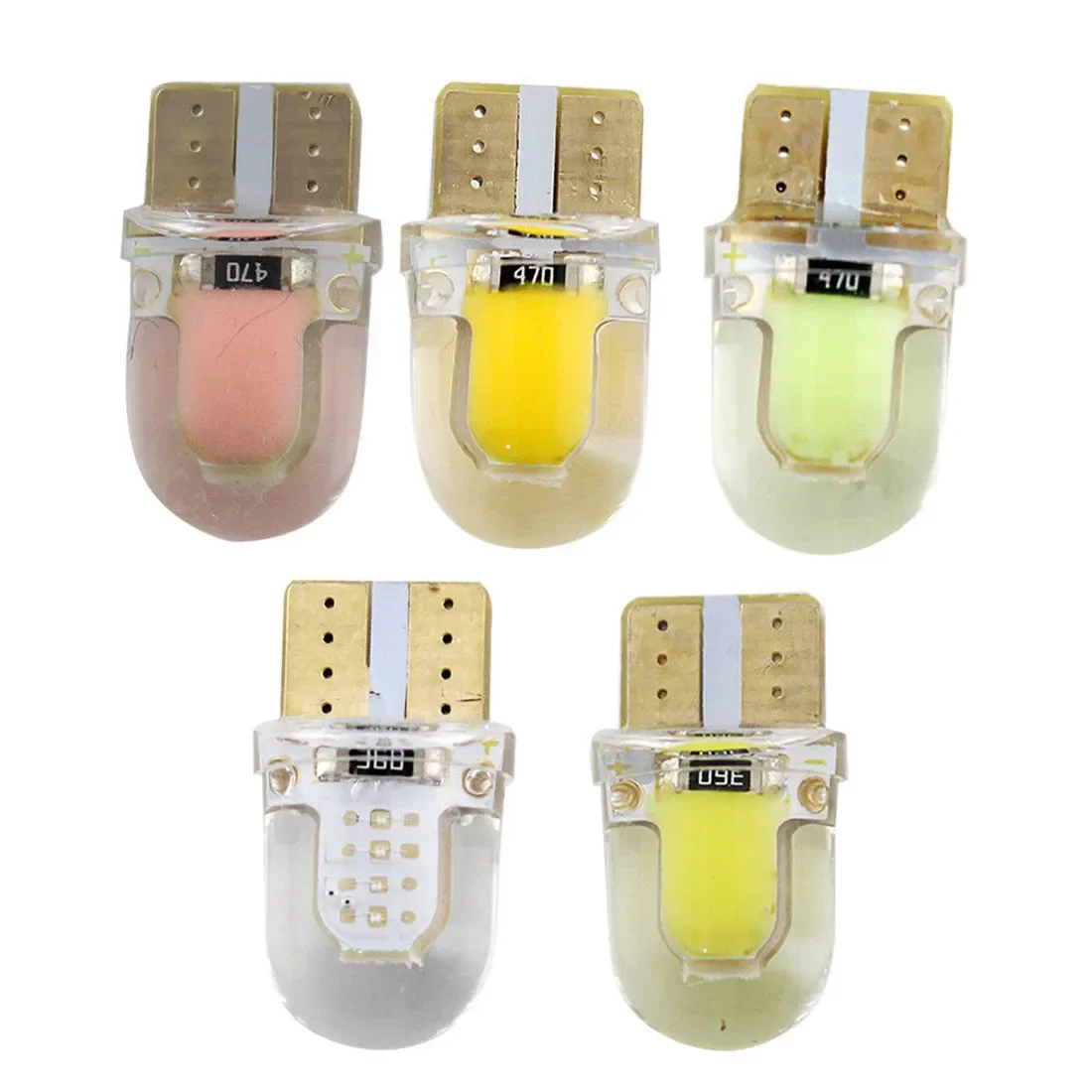 10PCS 12V T10 COB 4SMD Led Auto Interior Bulb Canbus Error Free White W5W 168 194 Led Car Side Wedge Light Bulb License Lamp