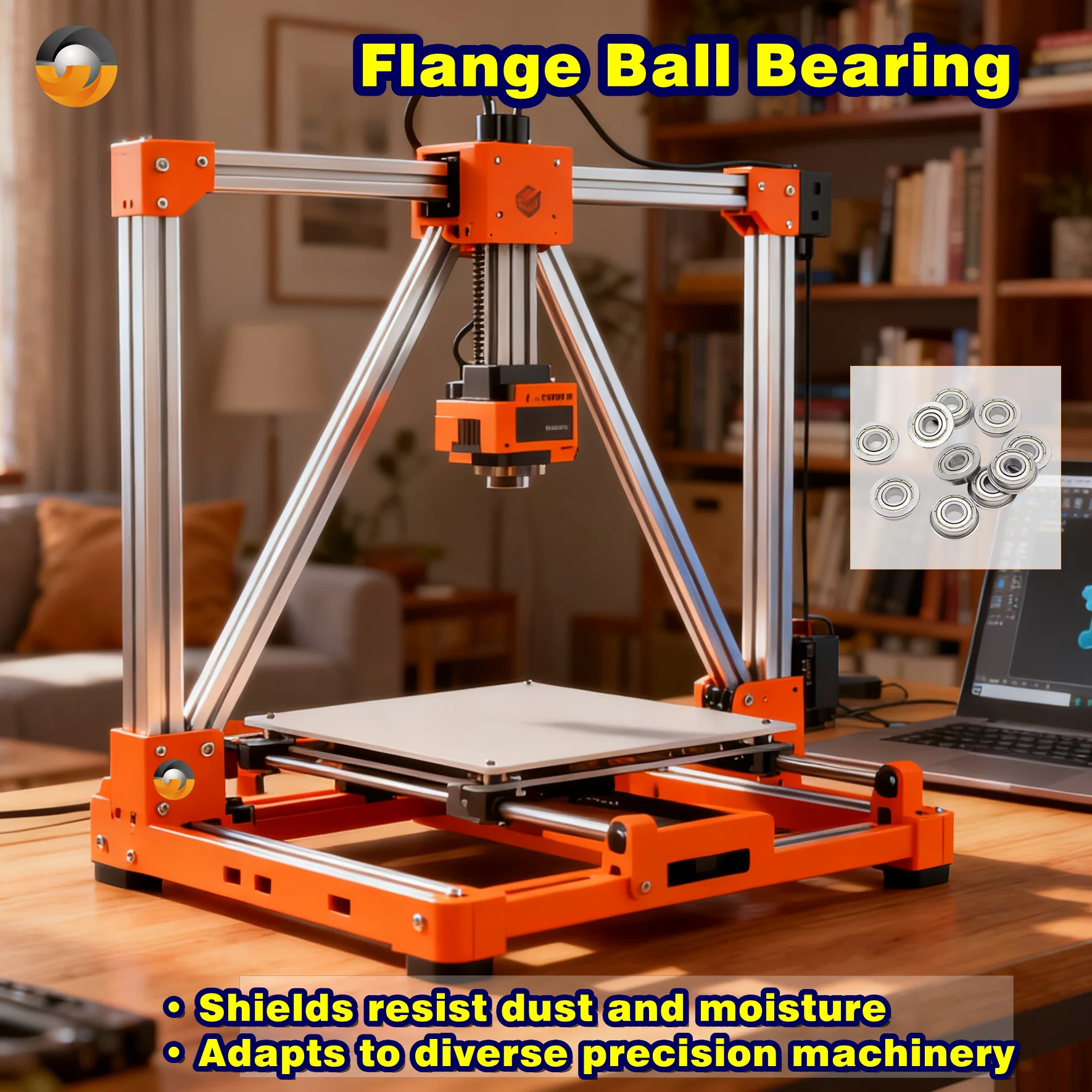 

3D Printer Extruder F695ZZ(10pcs) Flange Ball Bearing Chrome Steel ABEC-7 Double Shielded MF52 MF63 MF74 MF85 F624 F684ZZ Series