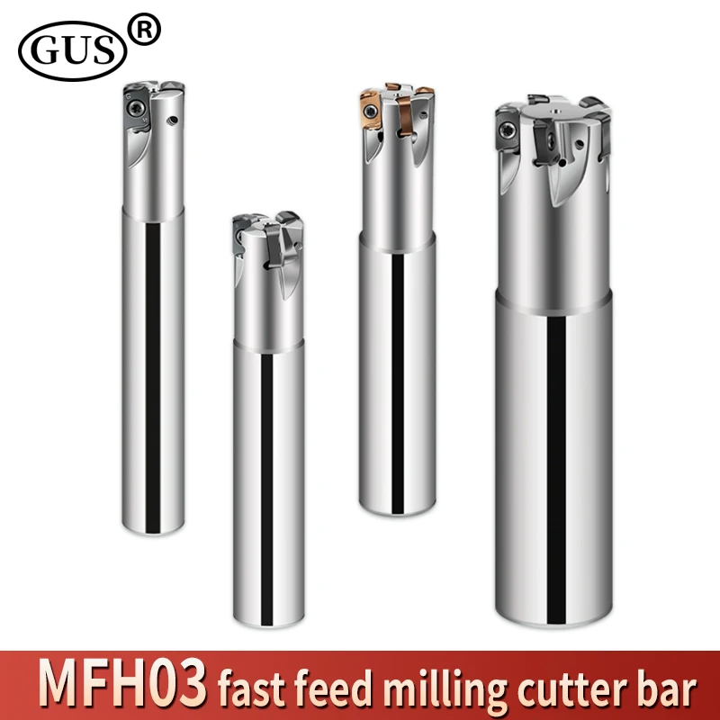 MFH MFH03R MFH03 End Milling Cutter Bar CNC Lathe Fast Feed Double-sided Insert LOGU0303ZER Milling Tool Holder Accessories