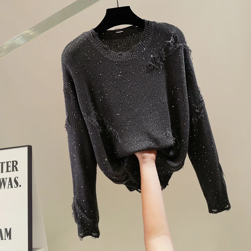 

Faionable Heavyweight round Ne Sweater Women's Loose Fit Warm Thermal Long Sve Comfortable Sle Commute Autumn Top