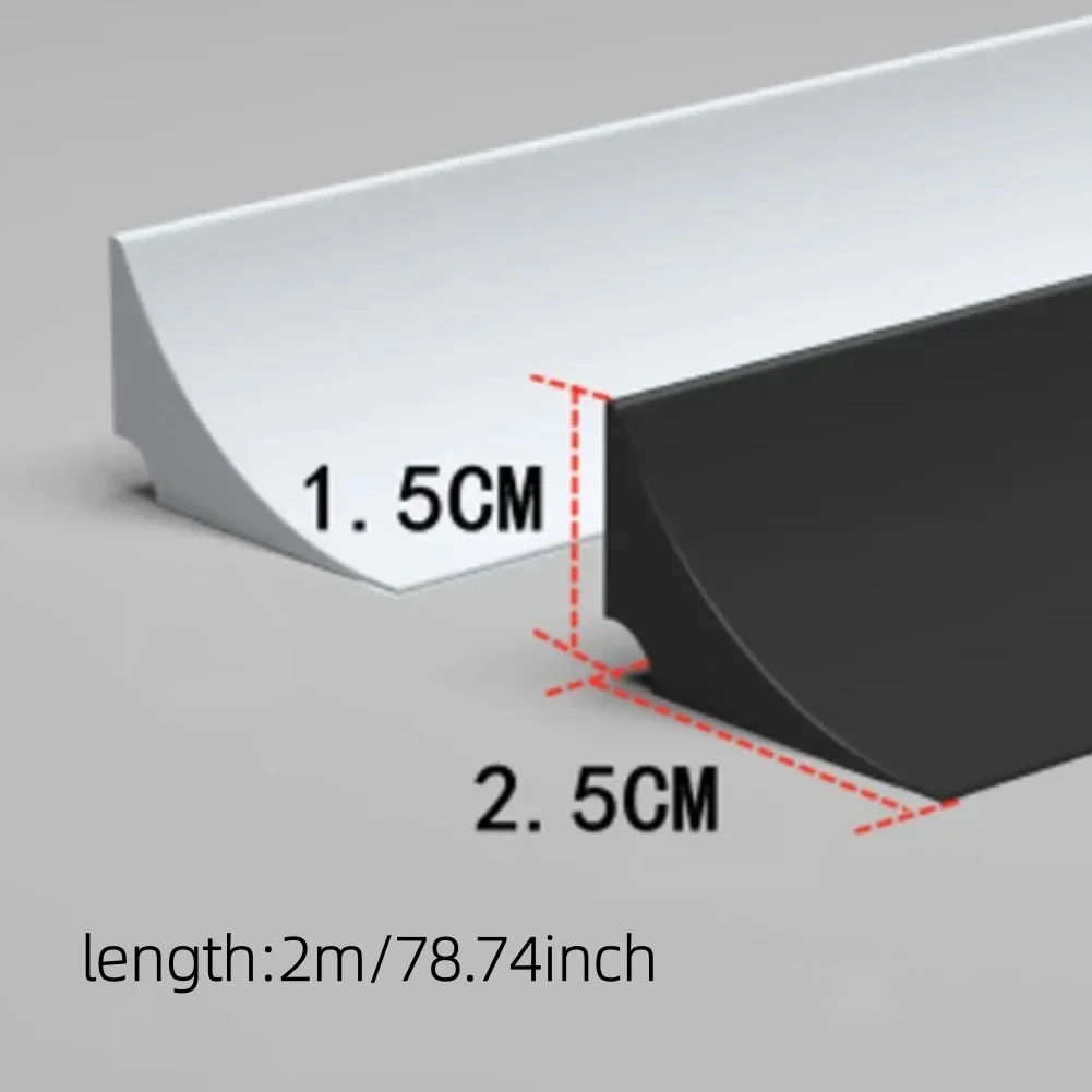 Tira de tope de agua de 2m, barrera para baño, cocina, ducha, retención, barrera impermeable, tira de sellado inferior de puerta flexible, 1 ud.
