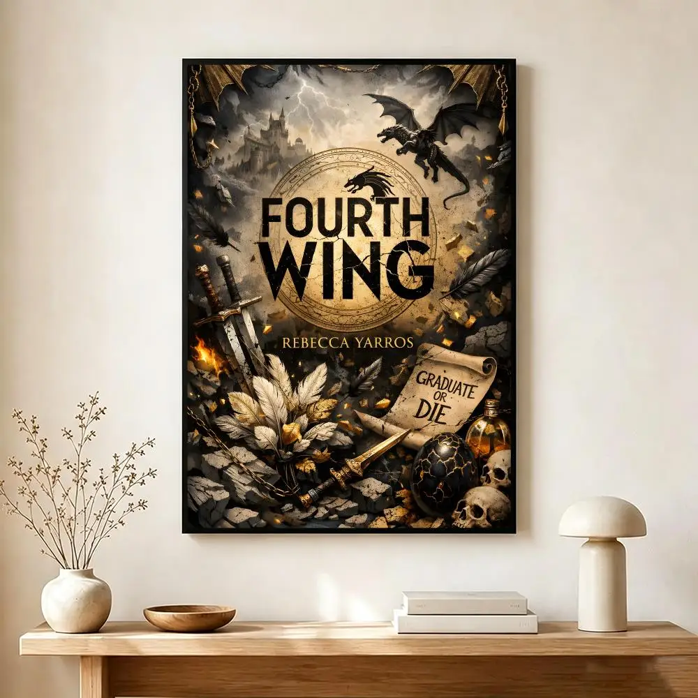 Fantasy Novel F-fourth Wing Poster Modern Home Decoration Interior Design & Contemporary Wall Art Collection