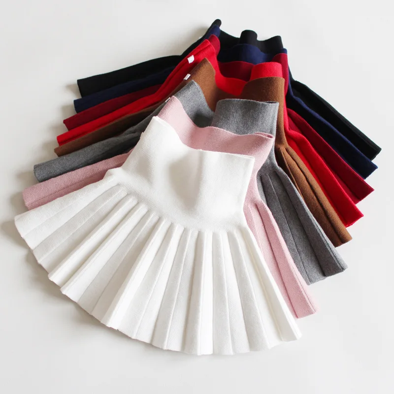 New Delivery Children Fashion Solid Skirt Kids Clothes Girl Dress Autumn Winter Spring Students 110-170 2-18 Year Fashion