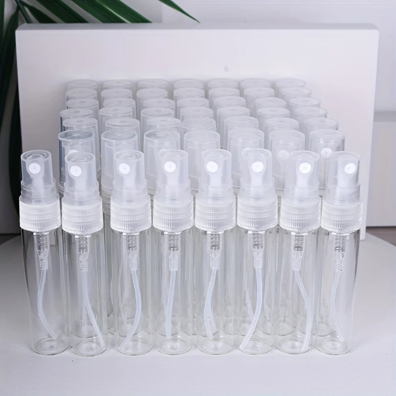 50pcs+4 accessories 5ml mini spray bottles, with 50 spray bottles, 1 funnel, 1 pipette, 1 dispenser, 1 spring-loaded pipette