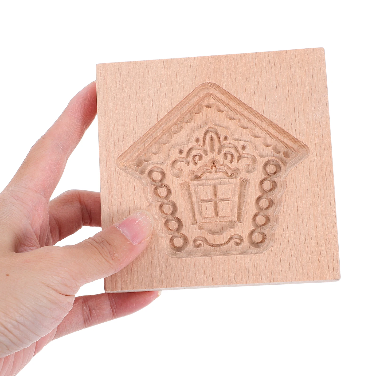

Wooden Cookie Molds Christmas Baking Embossing Mold Holiday Beech Kitchen DIY Stamps Carved Biscuit Molding Tool Reusable