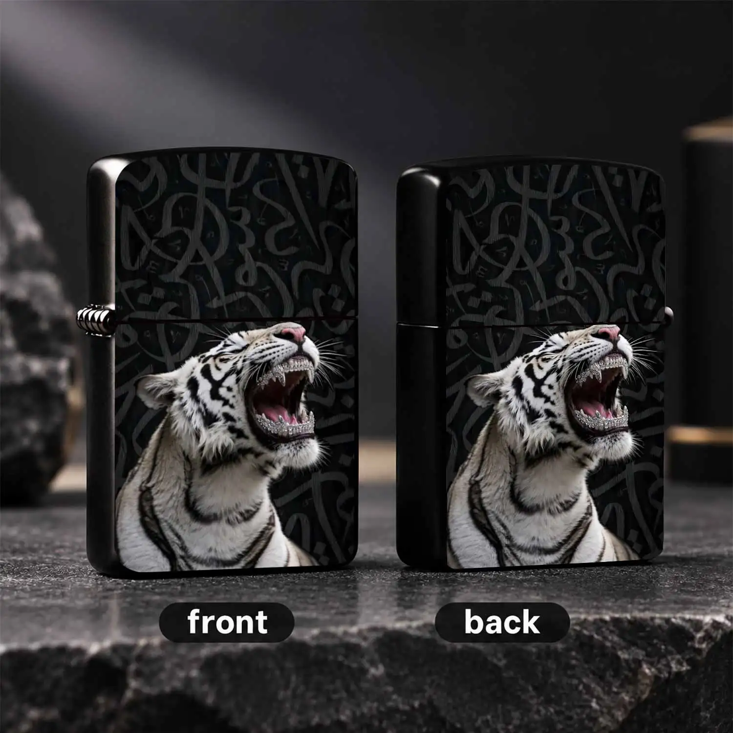 Trendy Uniquewith Diamond Teeth Art Lighter, Cool Street Style Abstract Graffiti Background Portable Decor, Ideal Stylish Gift for Friends Partners, Versatile Accessory Fits All Daily Scenes for Trendy Art Lovers A Humorous And Interesting