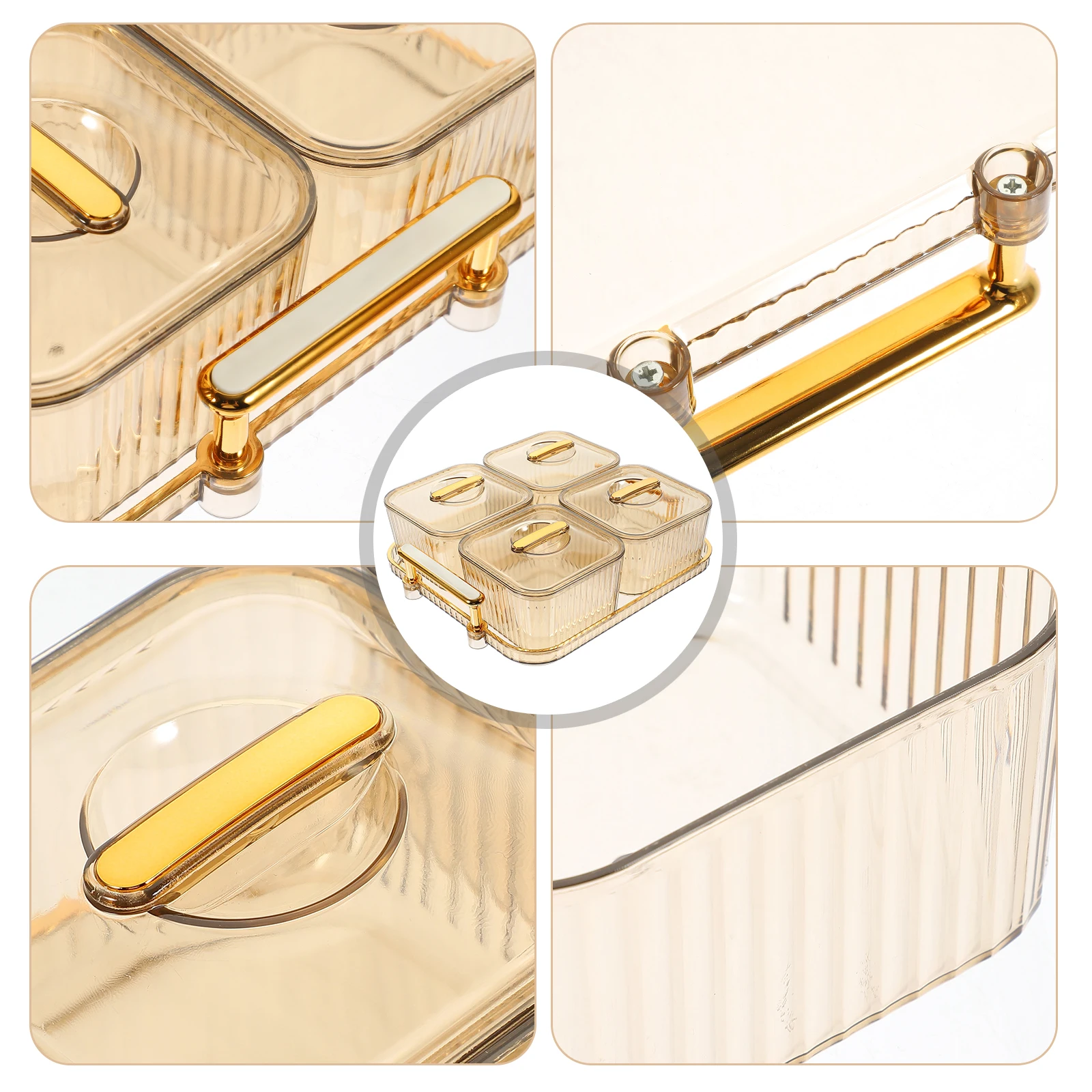 

1 Set Snack Storage Tray Divided Bowls Dry Fruit Candy Nuts Appetizers Serving Platter Vegetable Chip Dip Bowl Party Serving